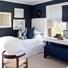 Bayswater Interiors در اینستاگرام: «آبی و سفید کلاسیک؟  اتاق خواب زیبا توسطashleygoforth "