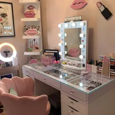 Mirror Vanity Makeup Hollywood with Lights-Impressions Vanity Makeup Vanity Reflection Pro آینه Vanity با چراغ های کم نور - آینه تنها!