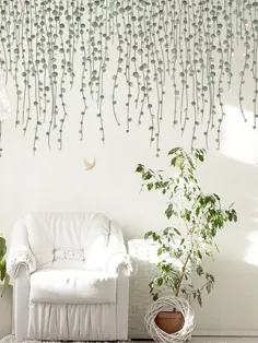 شاخه های سبز و الگوی پروانه اتاق خواب خود چسب دکوراسیون اتاق نشیمن دیوار دکوراسیون منزل