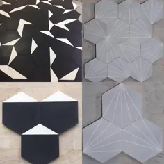 Vertex Black: کاشی هندسی ، کاشی سیمانی |  کاشی Riad