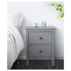 HEMNES قفسه سینه از 2 کشو ، رنگ آمیزی خاکستری ، 54x66 سانتی متر - IKEA