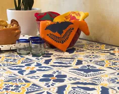 کاشیهای مکزیکی Talavera Stencils Set Painting DIY Faux Tiles |  اتسی