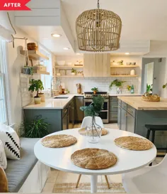قبل و بعد: این آشپزخانه دهه 90 با فقط 2000 دلار به یک رویای Scandi-Boho تبدیل شد