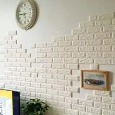 کاغذ دیواری آجر کاشی 3D کاشی 20 عدد تزئینی خود چسب DIY تصاویر پس زمینه