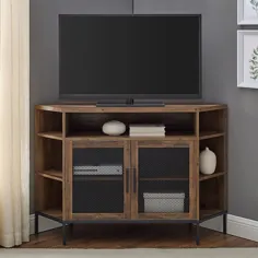 واکر ادیسون - پایه تلویزیون تلویزیون گوشه ای برای اکثر تلویزیون های تا 52 اینچ - Rustic Oak
