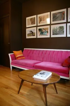 کاناپه صورتی داغ - روند تزئینات منزل - Homedit