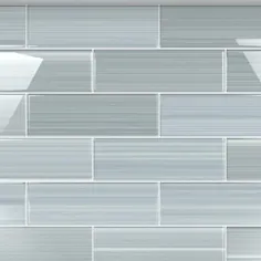 Bodesi Heron Grey 4 in x 12 in. کاشی شیشه ای مخصوص آشپزخانه و دوش (10 متر مربع / در جعبه) -HPT-HR-4x12 - انبار خانه