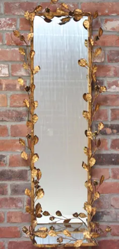 آینه نقره ای گلد طلای ایتالیایی با قفسه