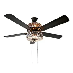 River of Goods Duchess 52 in. Clear Crystal LED fan سقف با نور -20060 - The Home Depot