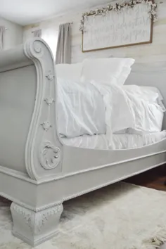 آرایش تختخواب King Sleigh با استفاده از رنگ گچ - جسیکا دیانا شلیختمن
