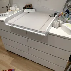 Puckdaddy Max در حال تغییر واحد بالایی 80x78x15cm سفید برای IKEA Malm است