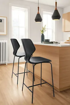 شمارنده و صندلی های بار Pike در چرم مصنوعی - چهارپایه های پیشخوان و بار مدرن - اتاق ناهار خوری مدرن و مبلمان آشپزخانه - اتاق و تخته