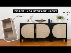 کنسول ذخیره سازی عصای بافته شده DIY IKEA