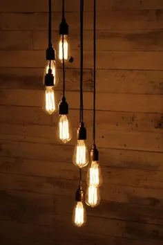 چراغ آویز مارپیچی روشنایی صنعتی دست ساز |  اتسی