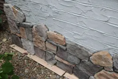 روکش سنگ DIY در نمای بیرونی خانه