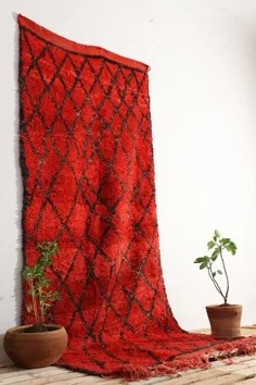 فرش پرنعمت قرمز Talsint فرش قرمز قرمز فرش berber فرش berber |  اتسی