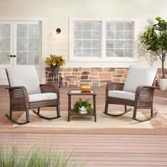 صندلی های تاب دار 3 قطعه ای توسکانی ریج در فضای باز مجموعه بیسترو ، خاکستری - Walmart.com