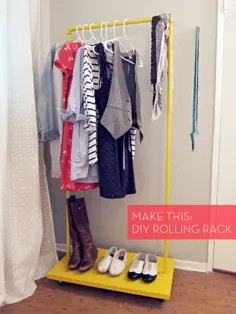 چگونه می توان: یک قفسه لباس غلتکی و رنگارنگ DIY را ارزان تهیه کرد!