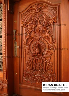 درب های اصلی حک شده kiran درب های چوبی |  احترام گذاشتن
