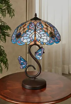 چراغ رومیزی شیشه ای رنگی Butterfly Dreams