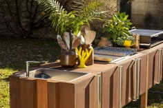 این آشپزخانه + نوار مخصوص آشپزی در فضای باز بهترین لوازم جانبی حیاط خلوت تابستانی است!