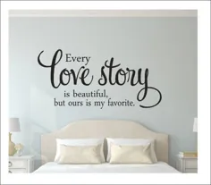 هر داستان عاشقانه زیبا است تزئینات دیوار تزئینی وینیل تزئینی دیواری وینیلی داستان عشق تزئینی وینیل عکس برگردان تزئینی لوازم خانگی عاشقانه زوج های رمانتیک عکس برگردان اتاق خواب