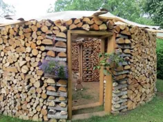 ایده های خلاقانه ذخیره سازی هیزم تبدیل چوب به تزئینات حیاط زیبا
