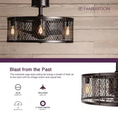 Fanimation Studio Collection Vintere 20-in Antique Bronze Indoor / Outdoor Fan Fan with Light Light and Remote (3-Blade) Lowes.com