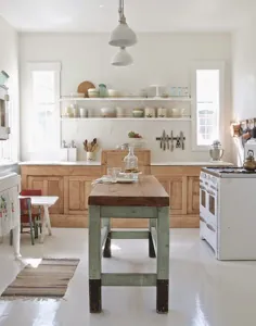 قبل و بعد: Shabby Chic به Modern Vintage Kitchen Makeover - اطلس درختان خانگی