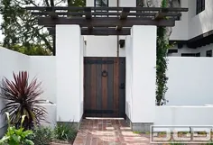 سانتا کروز ، کالیفرنیا درب گاراژ به سبک اسپانیایی و پروژه دروازه جانبی مطابق