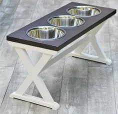 پایه مخصوص کاسه سگهای بزرگ - میز تغذیه کننده سگهای مخصوص کاسه X Pattern