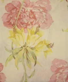 پرده دوش پارچه ای Starla Pink و Yellow Floral Waverly Mauve