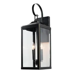 2-Light Imperial Black Outdoor Wall Lantern Sconce-EL180708-MW - انبار خانه
