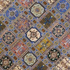 قالیچه مراکشی رباط با طرح محفظه آناتولی