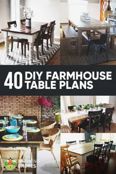 40 برنامه میز خانه رایگان مزرعه DIY برای دادن احساس روستایی به اتاق غذاخوری شما