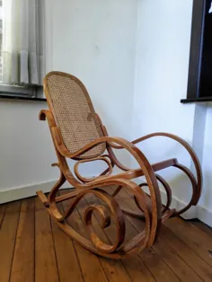صندلی گهواره ای Bentwood صندلی عصای پرنعمت قرن میانه |  اتسی