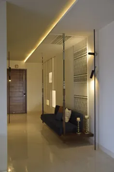 طراحی مدرن در این آپارتمان بنگلور با هنر آینه سنتی روبرو می شود |  خانه خود را بپوشانید