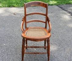 صندلی چوبی آنتیک چوب ماهول چوبی با چوب اینستل |  اتسی