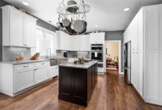 سفید و خاکستری جامد آشپزخانه چوب افرا آمریکای شمالی
