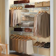 ClosetMaid Selectives 84 اینچ W - 120 اینچ W White Wood Closet System-7029 - انبار خانه