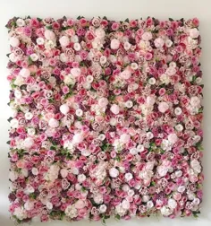 پس زمینه دیوار گل مصنوعی برای چیدمان عروسی گل برای مراسم شبیه سازی دوش کودک تابلو زمینه گل 40 * 60 سانتی متر