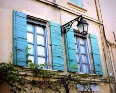 کشور فرانسه دکور عکس پنجره فرانسوی روستایی.  پریشان |  اتسی