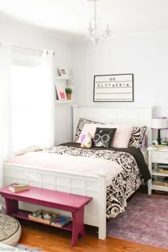 تغییر شکل اتاق خواب دختران (و نکاتی برای ایجاد فضایی که با کودک شما رشد می کند) - متوسط ​​اما الهام گرفته شده
