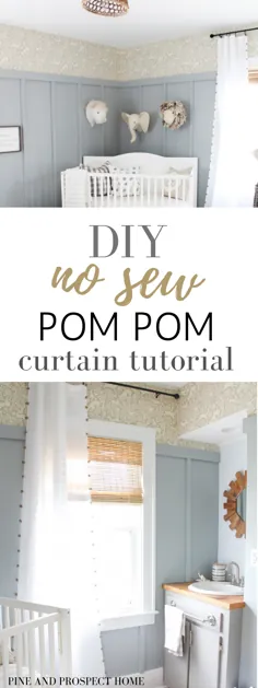 پرده های DIY No Sew Pom Pom