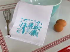 پارچه ظرفشویی حوله چای کیسه آرد پیرکس آمیش |  اتسی