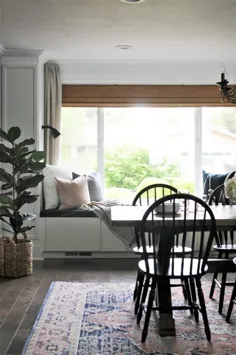 صندلی پنجره DIY با محل ذخیره سازی از کابینت های IKEA