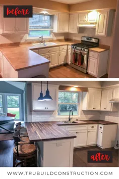 بازسازی آشپزخانه گرم و دعوت کننده قبل و بعد - ساخت و ساز TruBuild