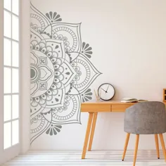 برچسب دیوار چسب نوردیک نیمه ماندالا Decal Mural Meditation دکوراسیون منزل |  eBay