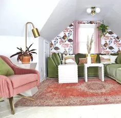 دکوراسیون اتاق زیر شیروانی با مبلمان باست - خانه ای در یک تپه قند