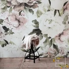 کاغذ دیواری بژ گل ، کاغذ دیواری متحرک یا معمولی ، نقاشی دیواری دیواری ، نقاشی دیواری وال ، دیوار ، نقاشی گل # 81